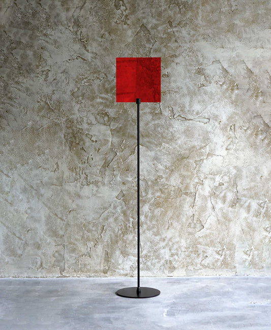 アクリル四角ポールサイン - ブラック