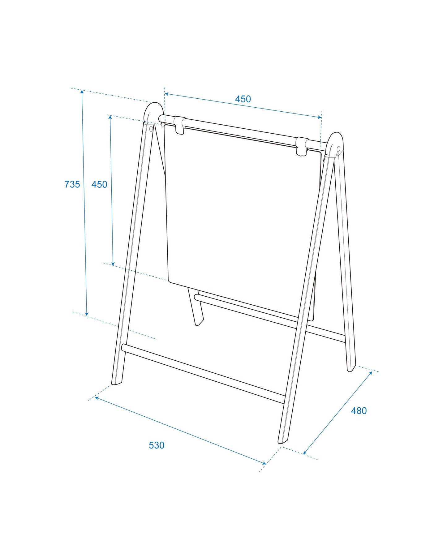 アイアンスタンドサイン - カラーアクリル/白